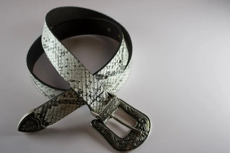 Premium leather belt craftsmanship closeup